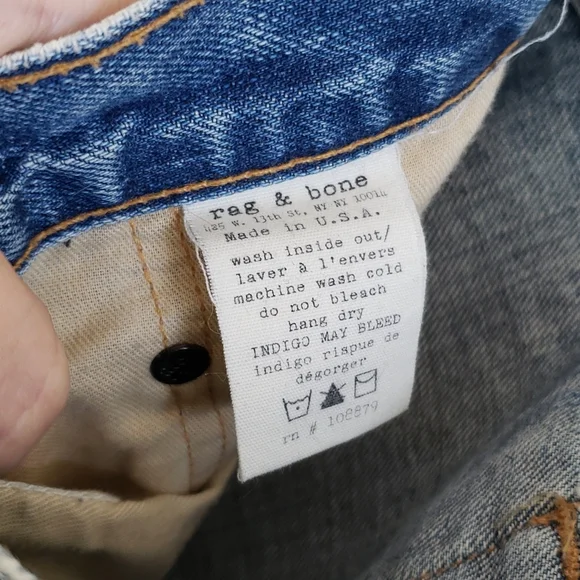 Rag & Bone mid rise slim mom jeans size 25 - Picture 3 of 4